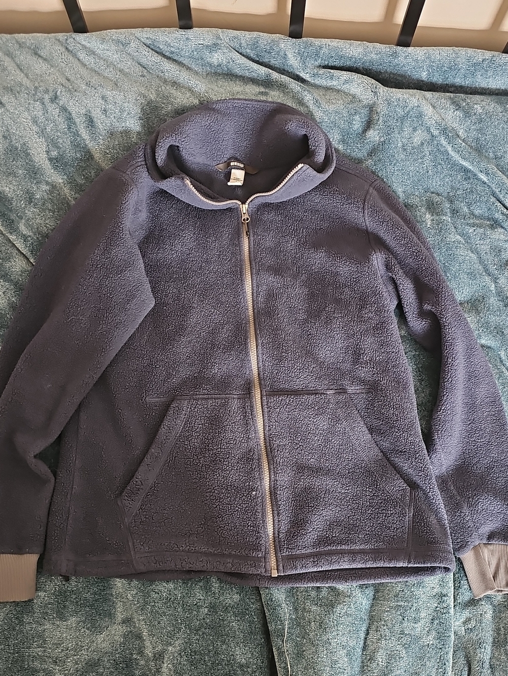 Navy Blue Full-Zip Fleece Jacket